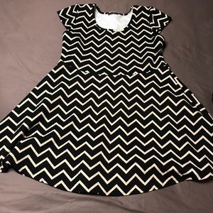 Quilted pattern circle skirt dress